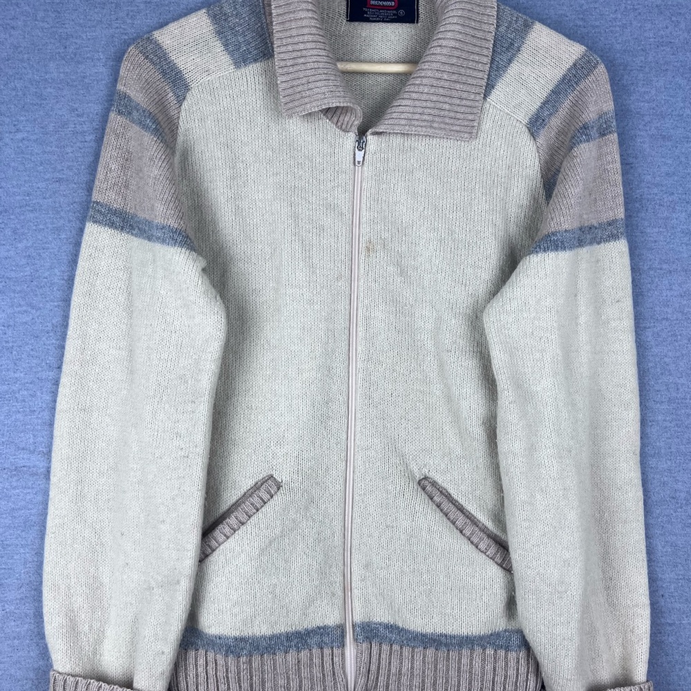 Women’s Drummond Sweater WoolMist‎ 70% Shetland Wool Zip Cardigan Vintage S - Picture 2 of 6